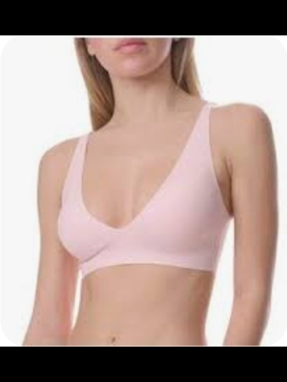 Splendid Light Pink Wireless V-Neck Bra